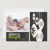 白黒ファームハウスメリーブライトファミリーフォト シーズンカード (正面)