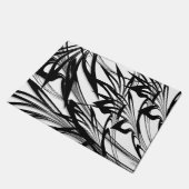 白黒ファーングレン ドアマット (アングル)