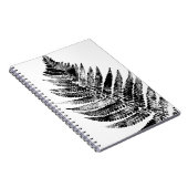 白黒ファーンリーフプリント ノートブック (右側)