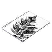 白黒ファーンリーフプリント ノートブック (左側)