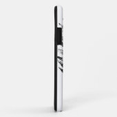 白黒ファーンリーフプリント Case-Mate iPhoneケース (裏面/右)