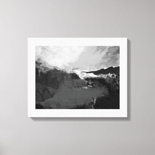 白黒フィクション絵画ズ キャンバスプリント (正面)