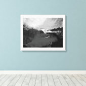 白黒フィクション絵画ズ キャンバスプリント (インサイチュ (ウッドフロア))