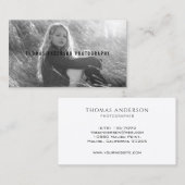 白黒フィルターフォトオーバーレイ名刺 名刺 (正面/裏面)