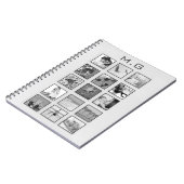 白黒フィルター付きフォトコラージュ ノートブック (左側)