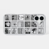 白黒フィルター付きフォトコラージュ iPhone 16ケース (裏面横)