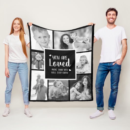 白黒フィルター愛される7写真 フリースブランケット (インサイチュ)