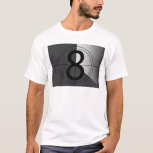 白黒フィルムのリーダー- Tシャツ