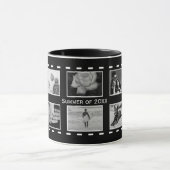白黒フィルムリールのカスタム写真 マグカップ (中央)