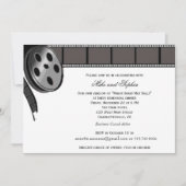 白黒フィルムリールパーティの招待状 招待状 (正面)