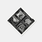 白黒フィルムリール スタンダードカクテルナプキン (角)