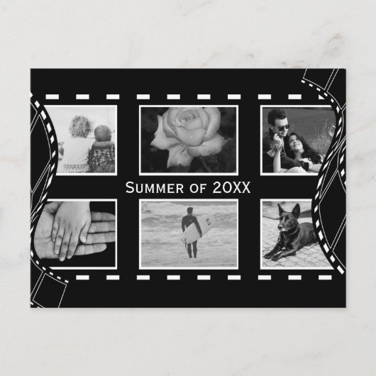 白黒フィルムリール ポストカード (正面)