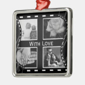 白黒フィルム巻き枠 メタルオーナメント (左)