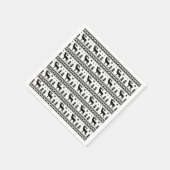 白黒フェアアイルクリスマスセーターパターン スタンダードカクテルナプキン (角)