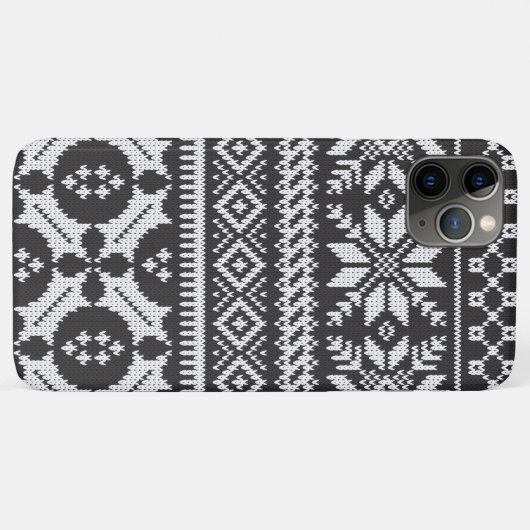 白黒フェアアイルニットセーター Case-Mate iPhoneケース (裏面(横))