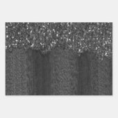 白黒フェイクの素朴な木 ラッピングペーパーシート (正面3)