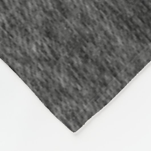 白黒フェイクスパークレス素朴な木モノグラム フリースブランケット (角)