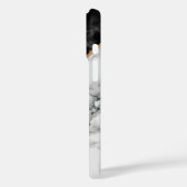 白黒フェイク大理石iPhoneケーパーソナライズされたス Case-Mate iPhoneケース (裏面 / 左)