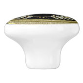 白黒フェイク金ゴールド白グリッターリース セラミックノブ (側面)