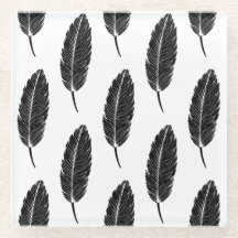 白黒フェザー素朴リノカット