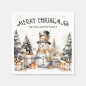 白黒フェスティバルウィンターメリークリスマス スタンダードカクテルナプキン (正面)