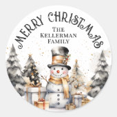 白黒フェスティバルウィンターメリークリスマス ラウンドシール (正面)