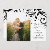 白黒フェスティバルスワール写真 サンキューカード (正面/裏面)