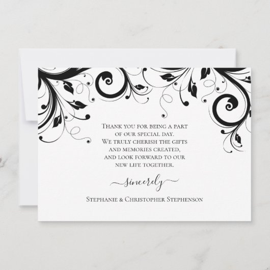 白黒フェスティバルスワール写真 サンキューカード (裏面)