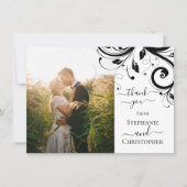 白黒フェスティバルスワール写真 サンキューカード (正面)