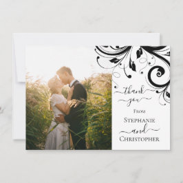 白黒フェスティバルスワール写真 サンキューカード