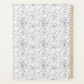 白黒フェミニンローズイラストレーション プランナー手帳 (裏面)