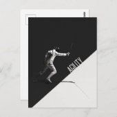 白黒フェンシング ポストカード (正面/裏面)