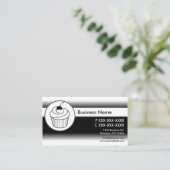 白黒フェードカップケカスタムーキ名刺 名刺 (スタンド正面)