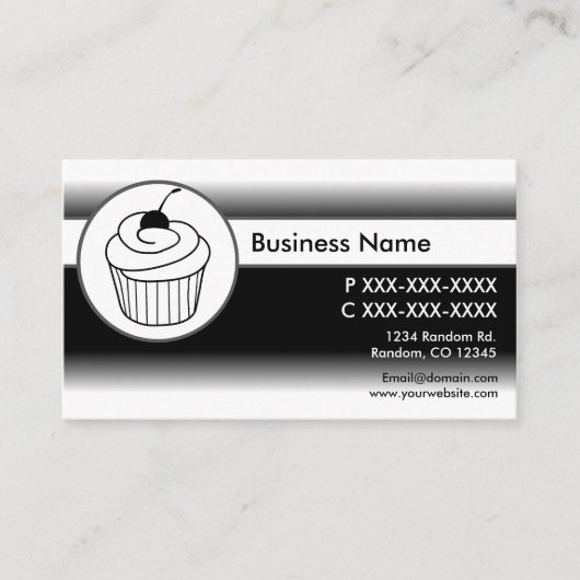 白黒フェードカップケカスタムーキ名刺 名刺 (正面)