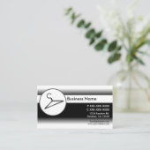 白黒フェード服ハンガーの名刺 名刺 (スタンド正面)