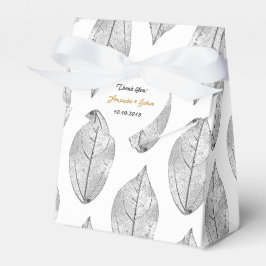 白黒フォイル結婚式の引き出物サンキュー フェイバーボックス