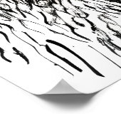 白黒フォックスポートレート | AIアートポスター ポスター (角)