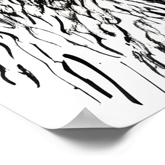 白黒フォックスポートレート | AIアートポスター ポスター (角)