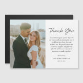 白黒フォトの結婚サンキューカードマグネット (正面/裏面)