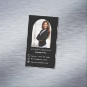 白黒フォトアー連絡チ情報 マグネット名刺 (インサイチュ)