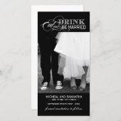 白黒フォトカードの日付を保存する(4x8) セーブザデート (正面/裏面)