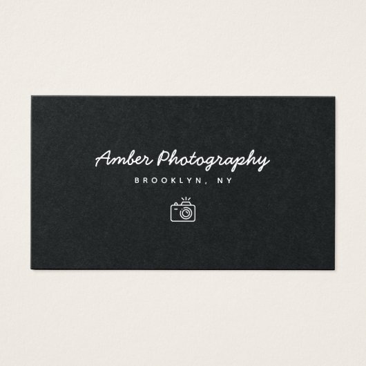 白黒フォトグラファーカスタムの名刺 (正面)