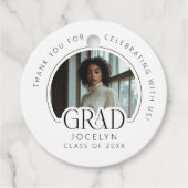 白黒フォトグラード卒業パーティー フェイバータグ (正面)