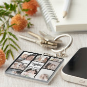 白黒フォトコラージギフトハッピーマザーズデイ キーホルダー (正面右)