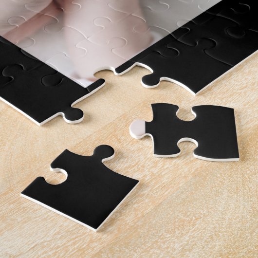 白黒フォトコラージギフトハッピーマザーズデイ ジグソーパズル (側面)