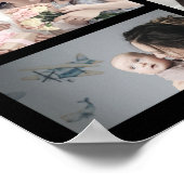 白黒フォトコラージギフトハッピーマザーズデイ ポスター (角)