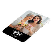 白黒フォトコラージギフトハッピーマザーズデイ マグネット (左側)