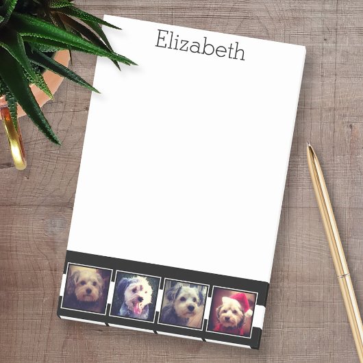 白黒フォトコラージュの正方形パーソナライズされた ポストイット