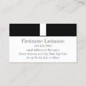 白黒フォトコラージュの正方形パーソナライズされた 名刺 (裏面)