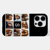 白黒フォトコラージュカスタムモノグラム Case-Mate iPhoneケース (裏面 (横))